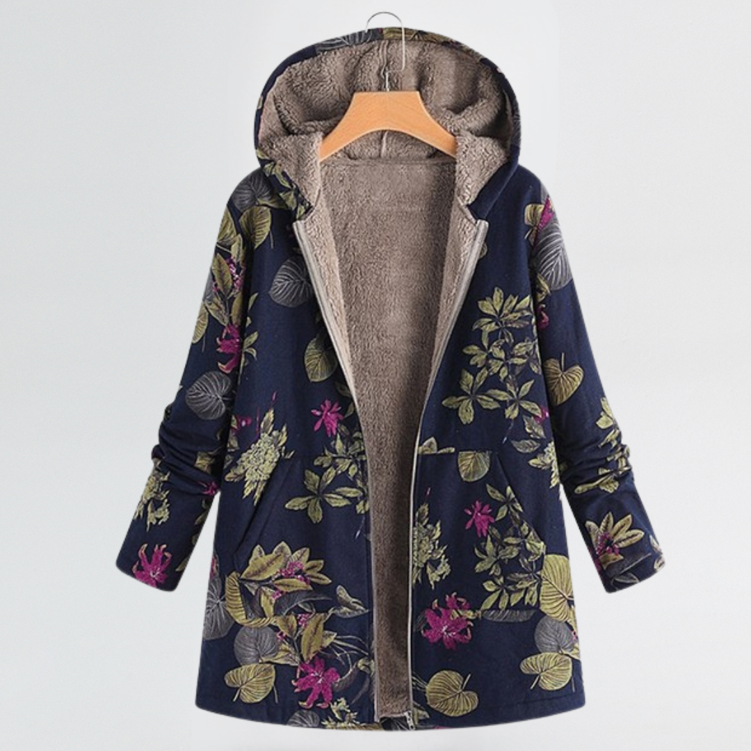 Damen Jacke floral Vintage Look hell