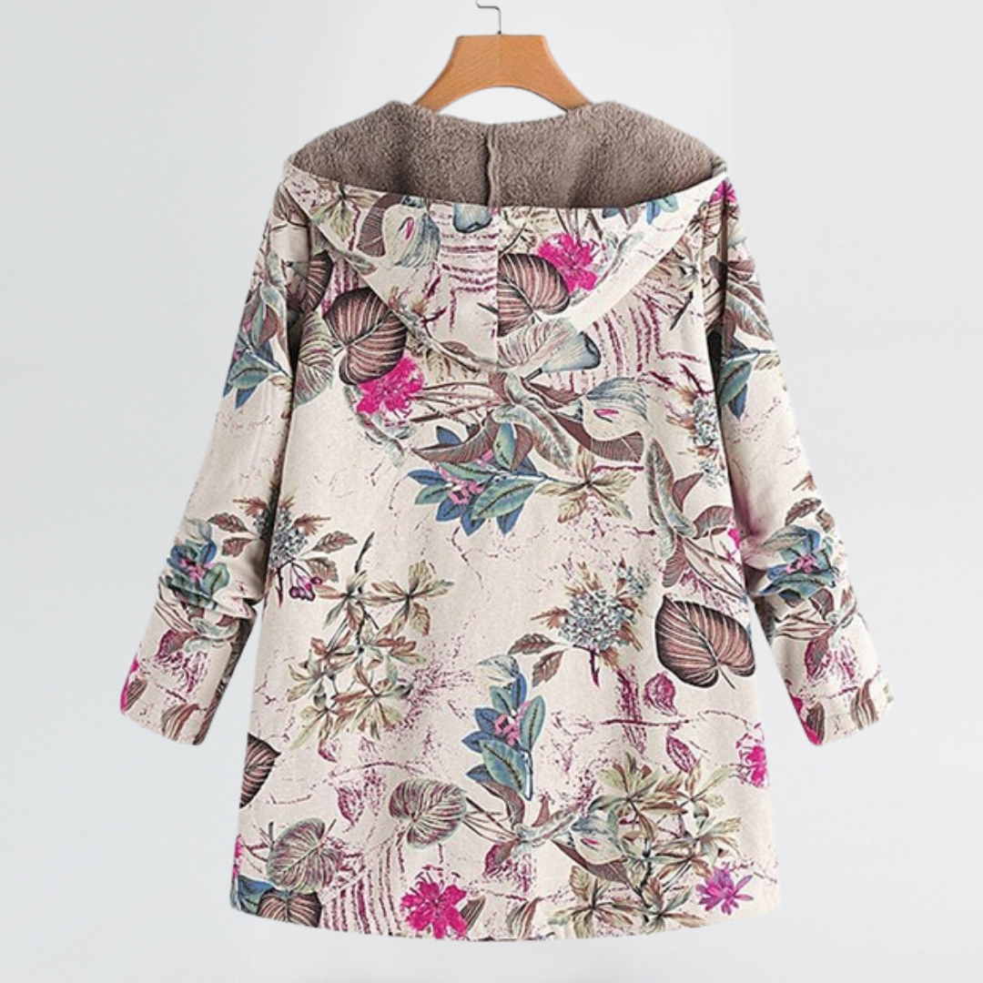Damen Jacke floral Vintage Look hell