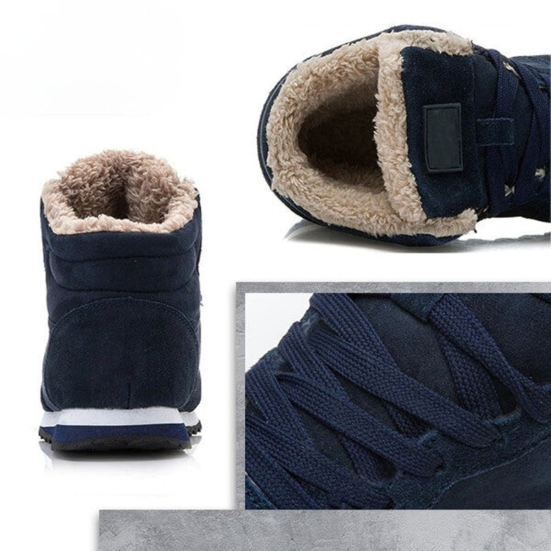 Herren Winter Sneaker gefüttert rutschfest atmungsaktiv leicht bequem