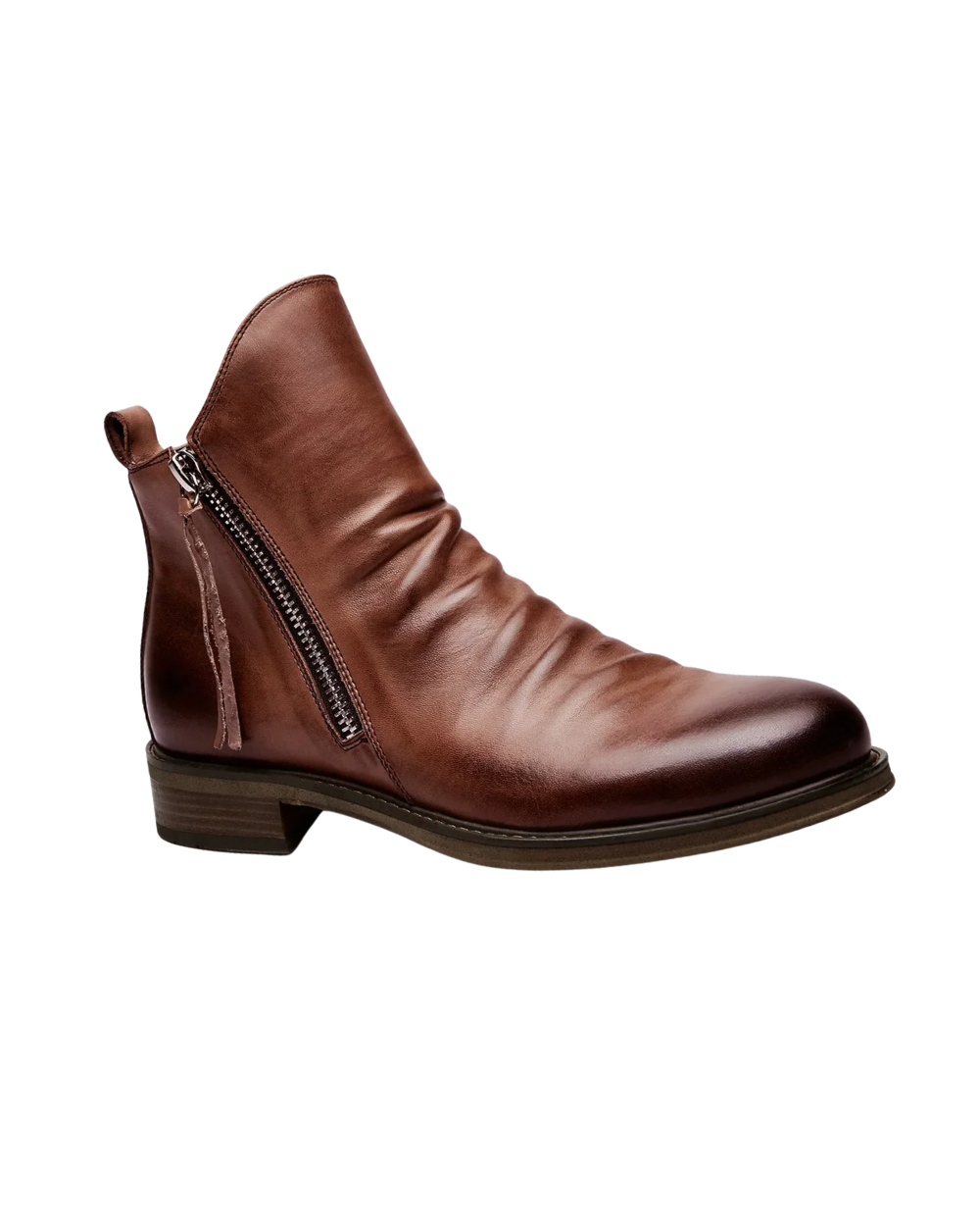 Herren Chelsea Boots Leder Schlupfstiefel Elastisch Komfort Alltag Elegant