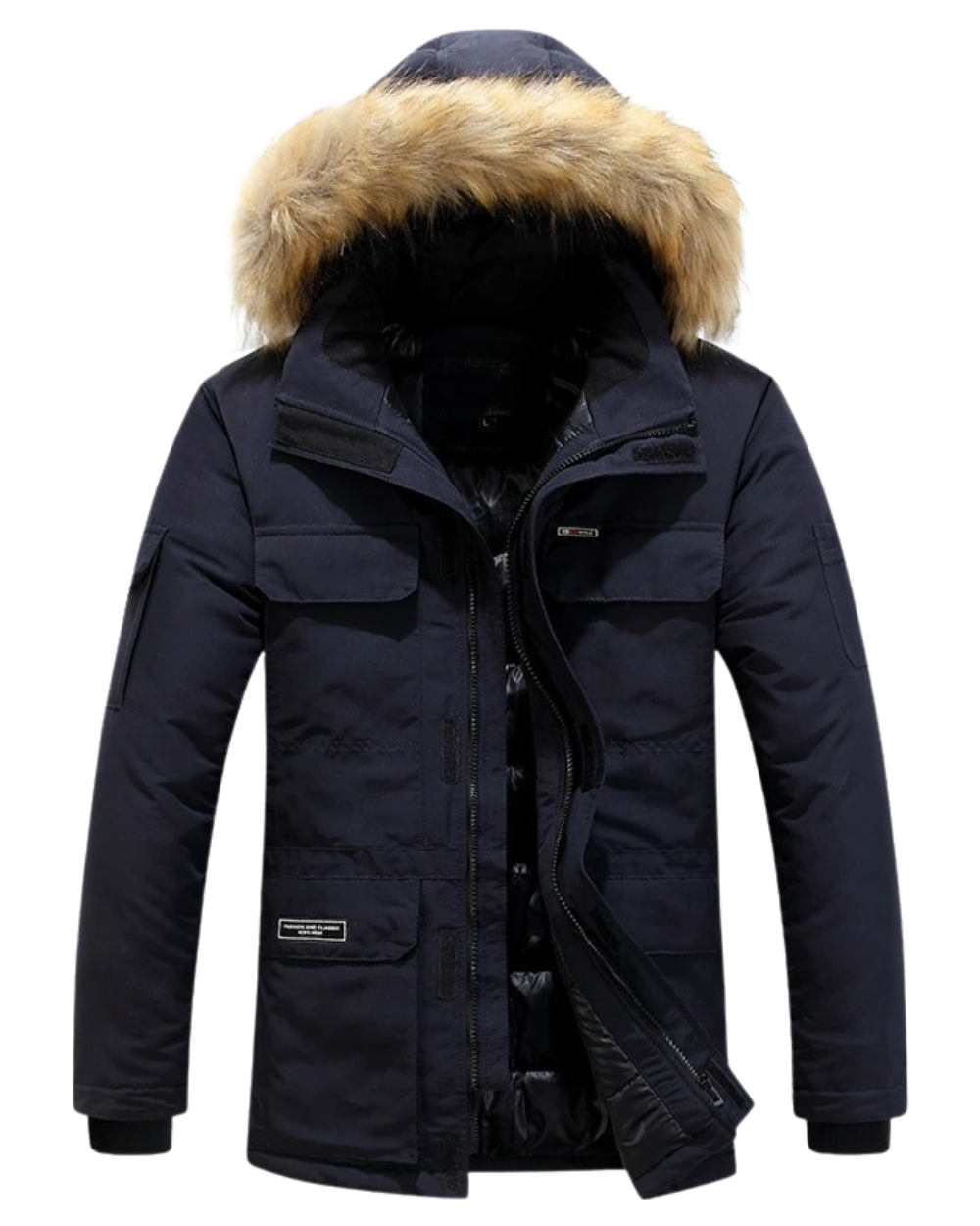 Herren Winterjacke Regular Fit Warm Gefüttert Isolierend Elegant Klassisch Business Casual Alltag Winter