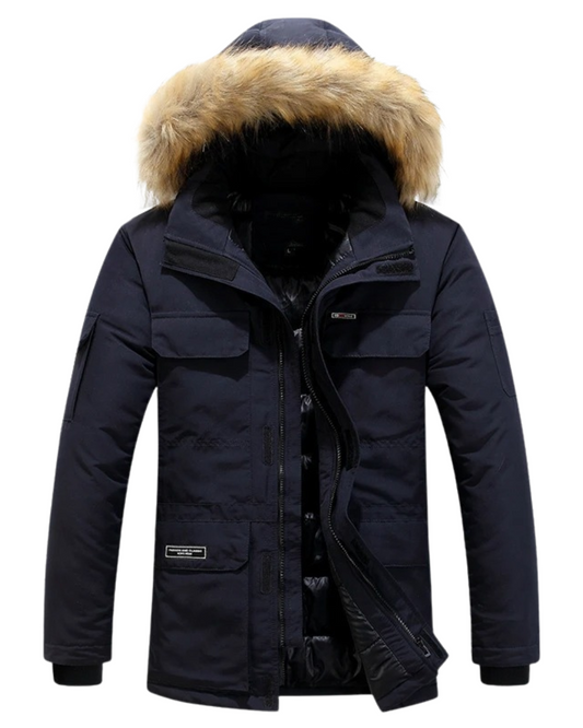Herren Winterjacke Regular Fit Warm Gefüttert Isolierend Elegant Klassisch Business Casual Alltag Winter