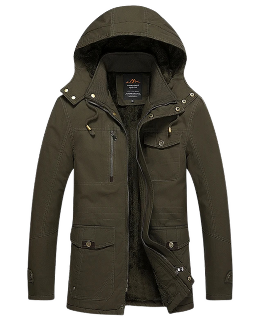 Herren Winterjacke Regular Fit Baumwollgefüttert Gepolstert Elegant Alltag Business Casual Warm Leicht Übergang