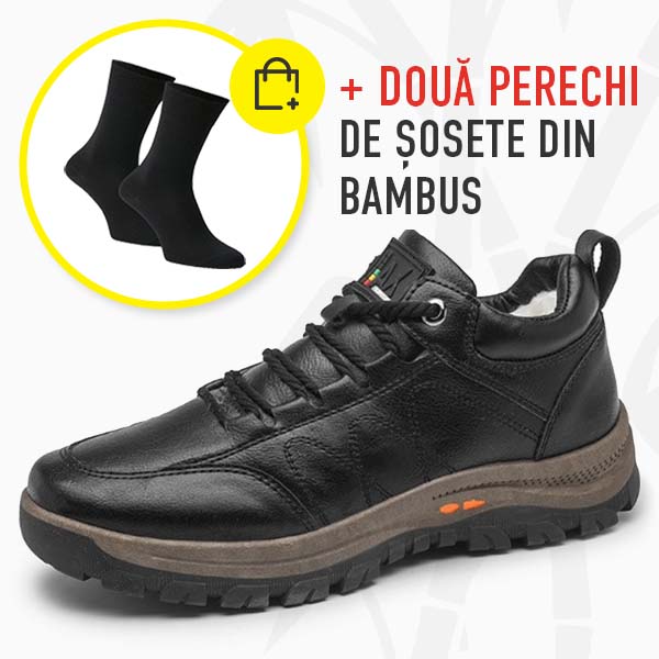 Herren Winterschuhe warm gefüttert rutschfest wasserdicht ergonomisch Slip-On Alltag PU Leder