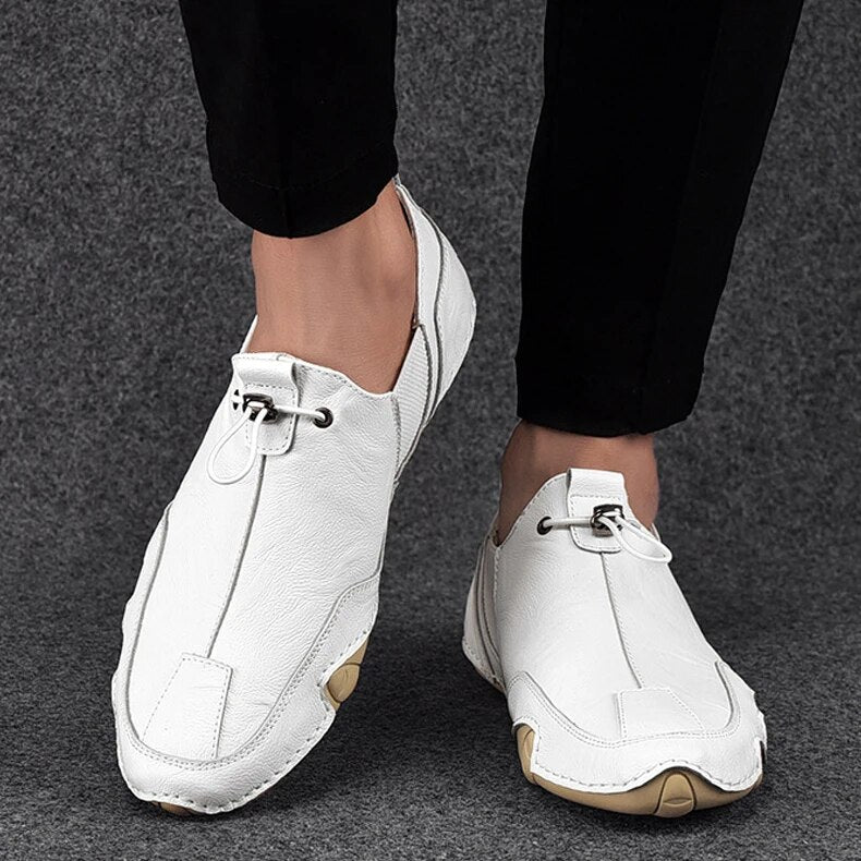 Herren Loafer Leder Slip On elegante bequeme leichte Passform
