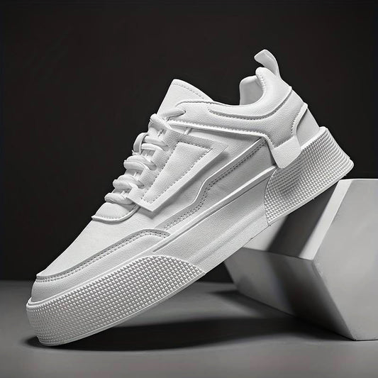 WILHELM | Herren Plateau-Sneaker Mike in Weiß mit klarer Formgebung