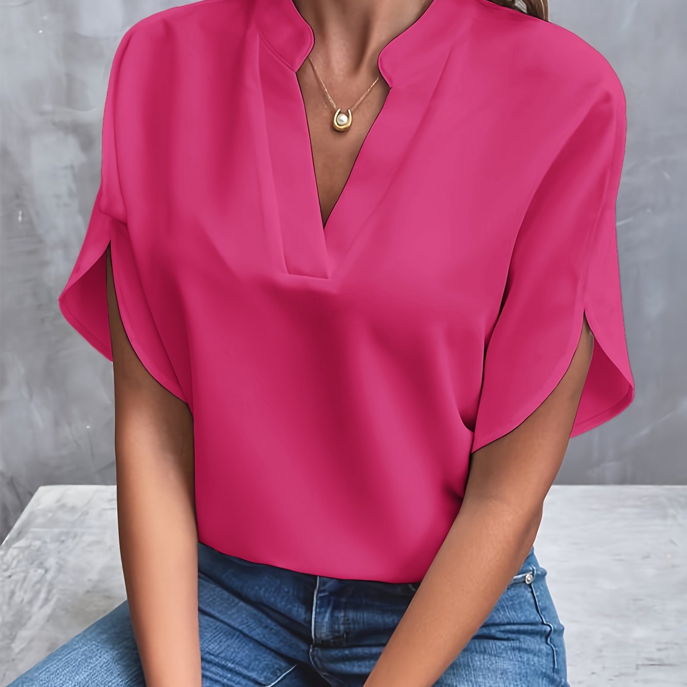 Damen Bluse elegant, bequeme Passform, atmungsaktiv, weich