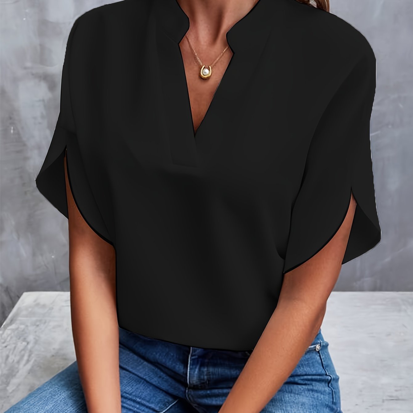 Damen Bluse elegant, bequeme Passform, atmungsaktiv, weich