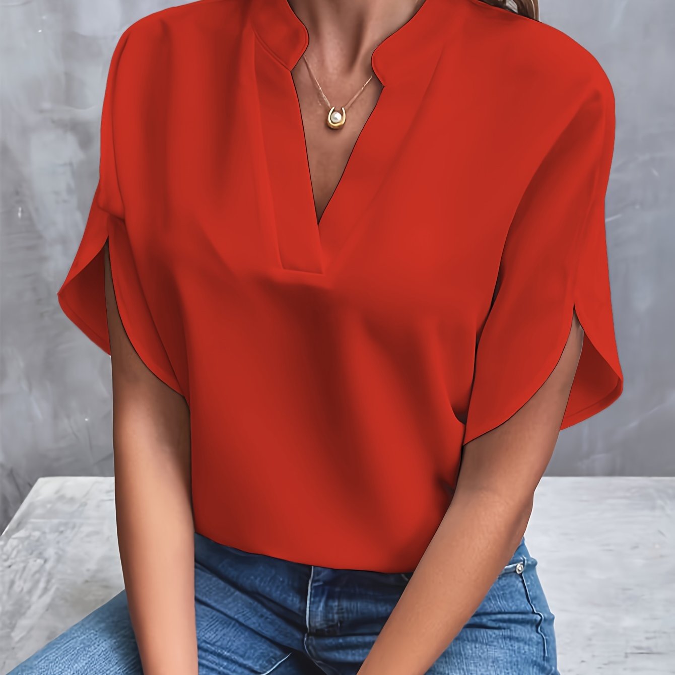 Damen Bluse elegant, bequeme Passform, atmungsaktiv, weich