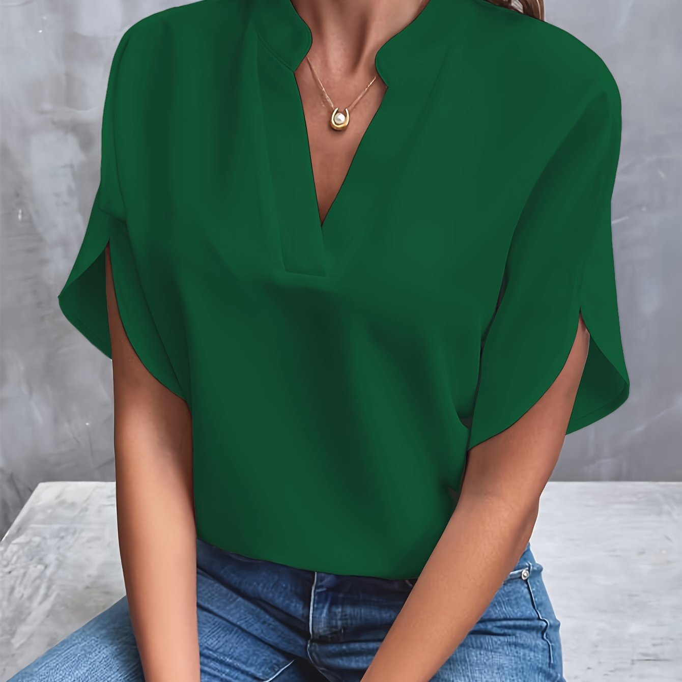 Damen Bluse elegant, bequeme Passform, atmungsaktiv, weich
