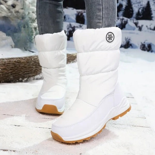 Damen Winterstiefel isoliert rutschfest Reißverschluss warm gefüttert Schneestiefel Alltag Outdoor Schuhe