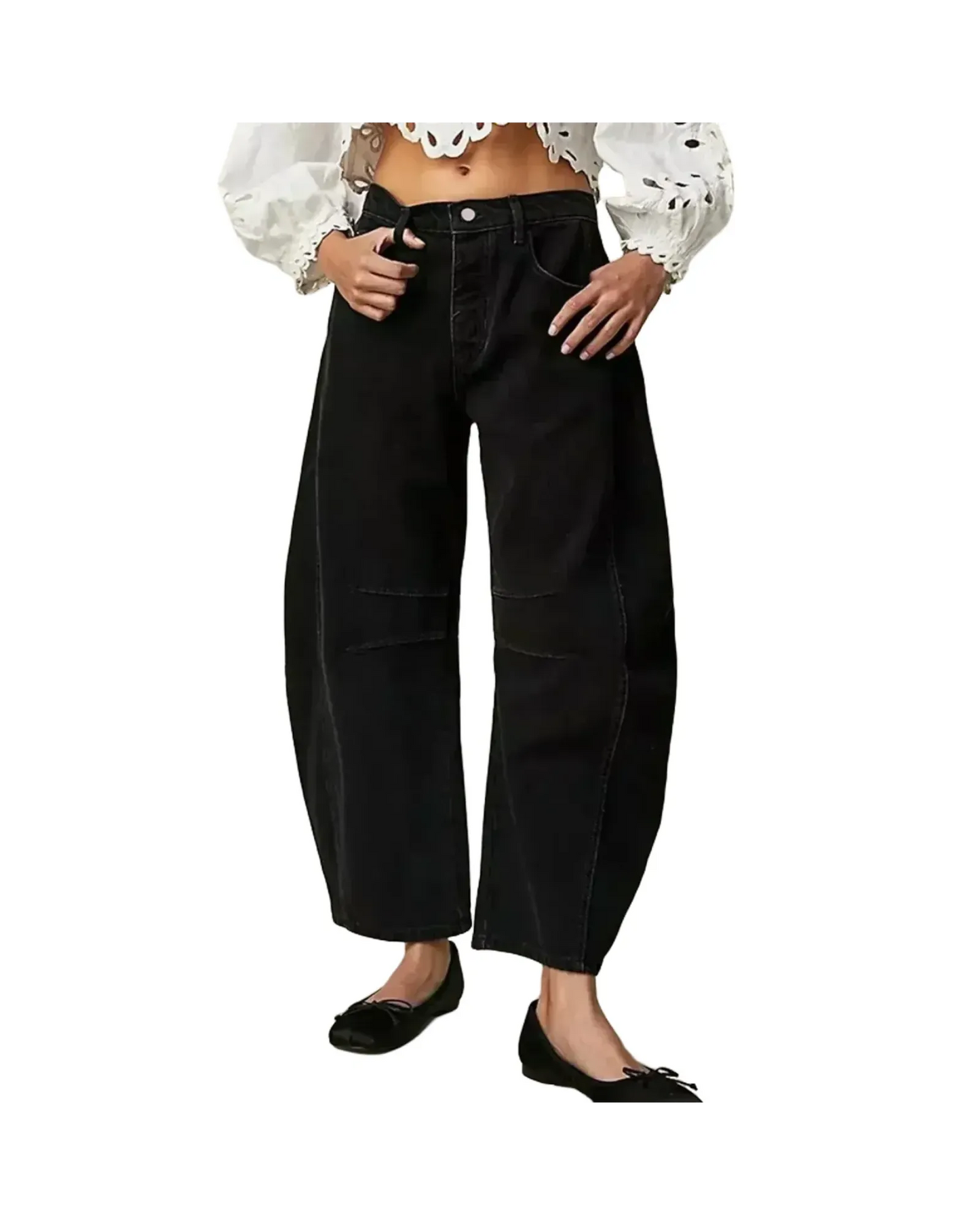 WILHELM | Damen Jeans mit weitem Bein und klarer Silhouette Büro & Freizeit