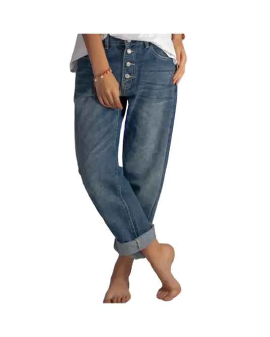 WILHELM | Damen Jeans mit weiter Passform und elastischem Material für Freizeit & Ferien