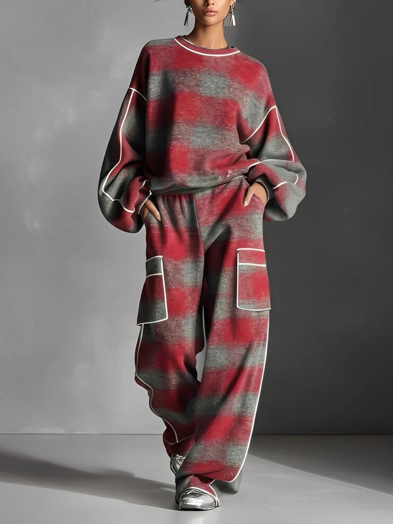 Herren Zweiteiliges Lounge-Set Regular Fit Oversized Texturiert Baumwollmischung Komfort Alltag Freizeit Modern