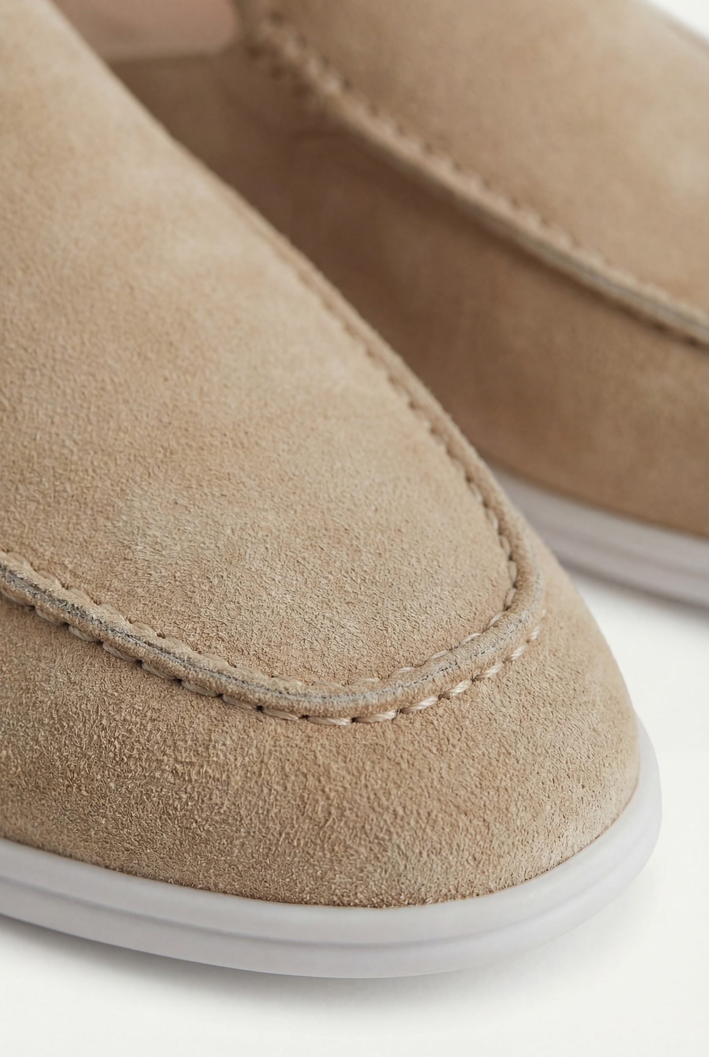 Herren Pantoletten Beige Wildleder Offene Ferse Slip-On Schuhe Atmungsaktive Freizeitschuhe