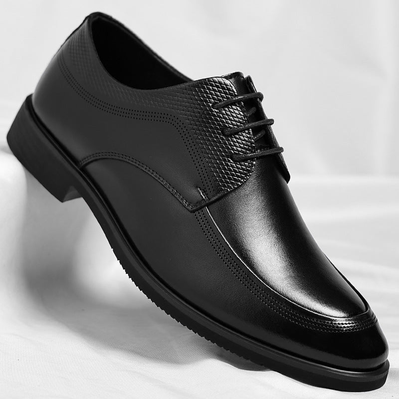 Herren Schnürschuhe elegantes Leder glänzend bequem atmungsaktiv