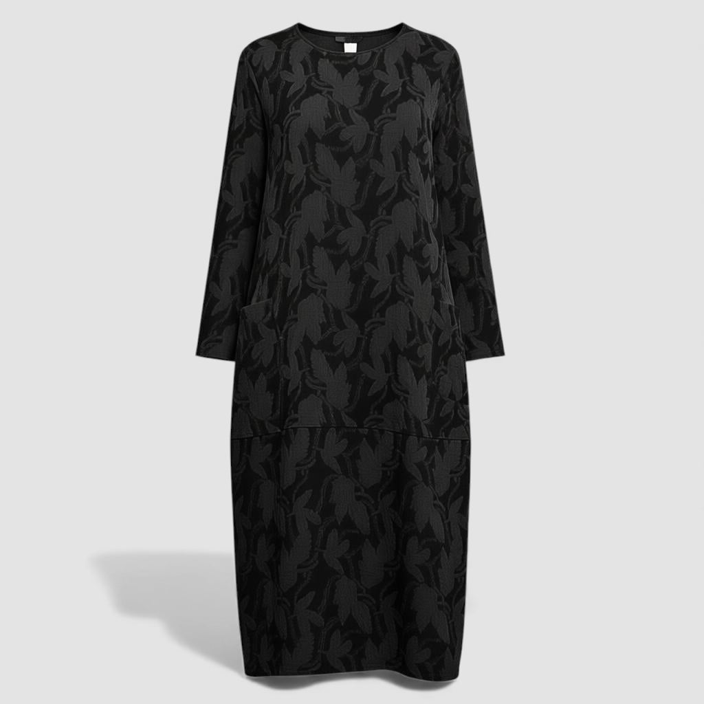 Damen Kleid gemustert locker Passform fließend bequem vielseitig Freizeit