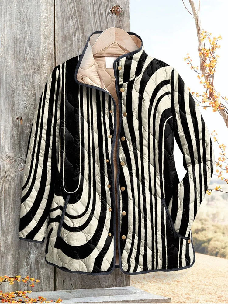Damen Steppjacke Regular Fit Warm Alltag Freizeit Elegant Übergang Weich Layering Reise