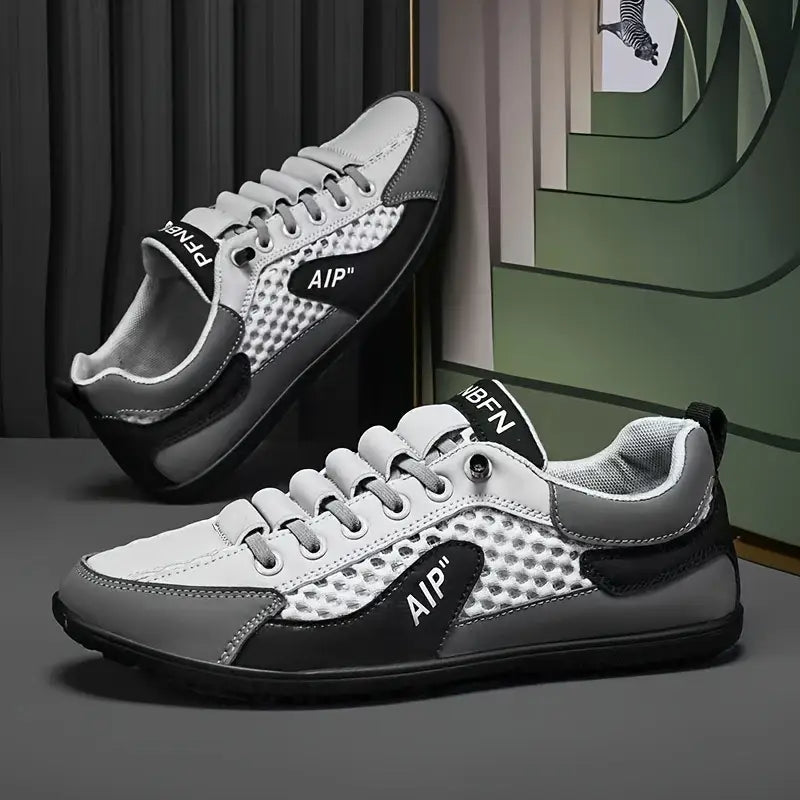 Herren Turnschuhe schnüren Mesh atmungsaktiv rutschfest leicht bequem