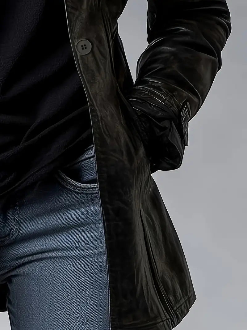 Damen Kunstlederjacke Langarm Regular Fit Reißverschluss Einfarbig Freizeit Übergangsjacke Elegant Casual