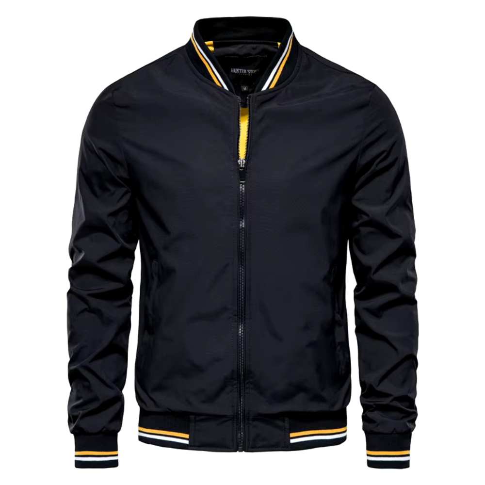 Herren Freizeitjacke Regular Fit Langarm Reißverschluss Einfarbig Leicht Outdoor Übergangsjacke Casual