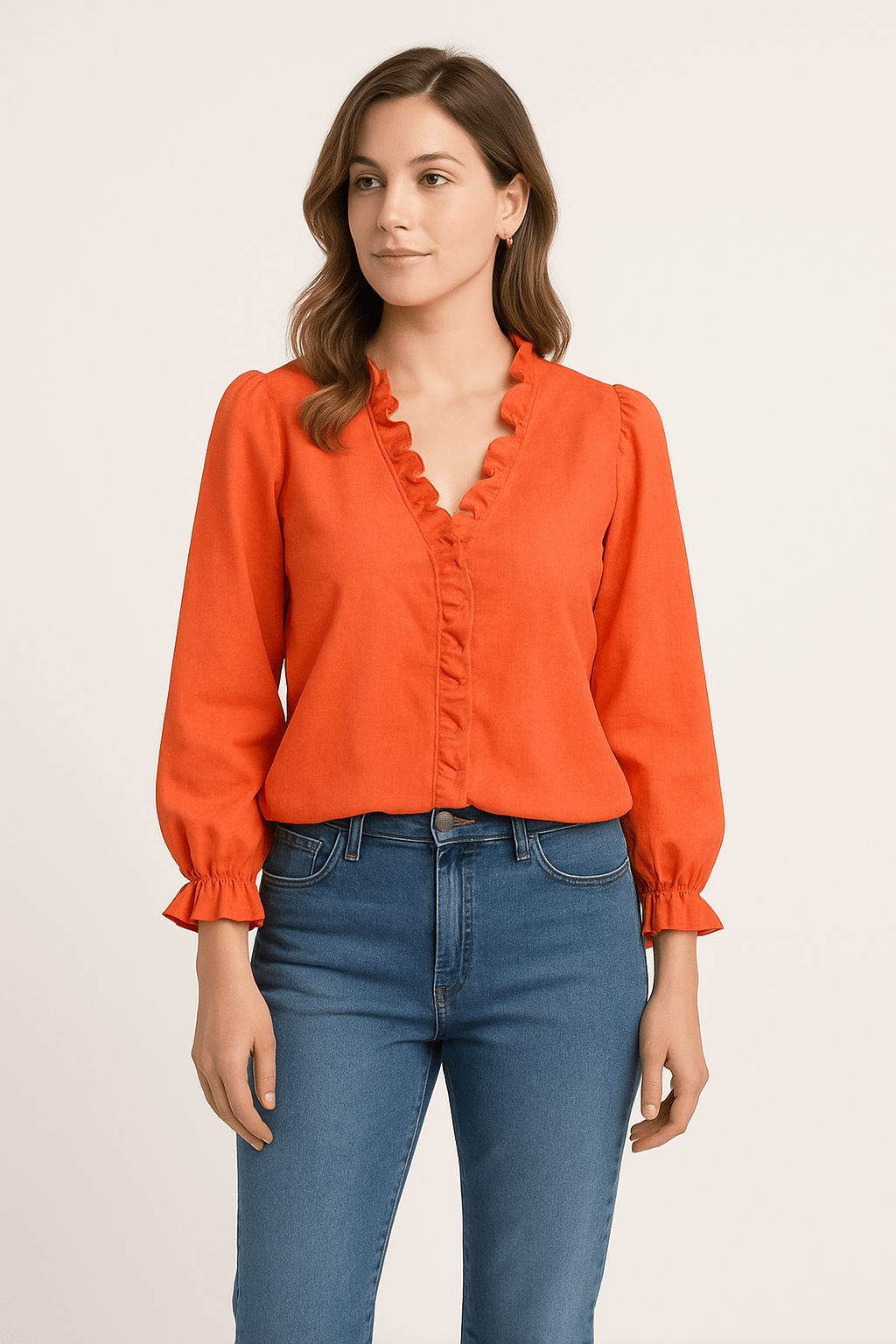 WILHELM | Damen Chic Bluse mit elastischem Material luftig & leicht