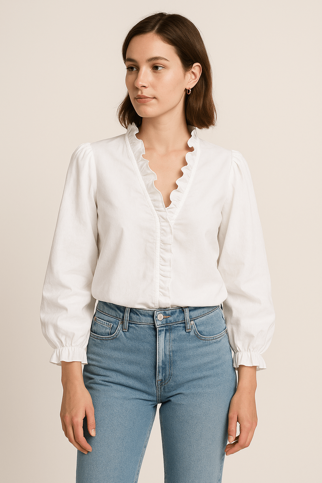 WILHELM | Damen Chic Bluse mit elastischem Material luftig & leicht
