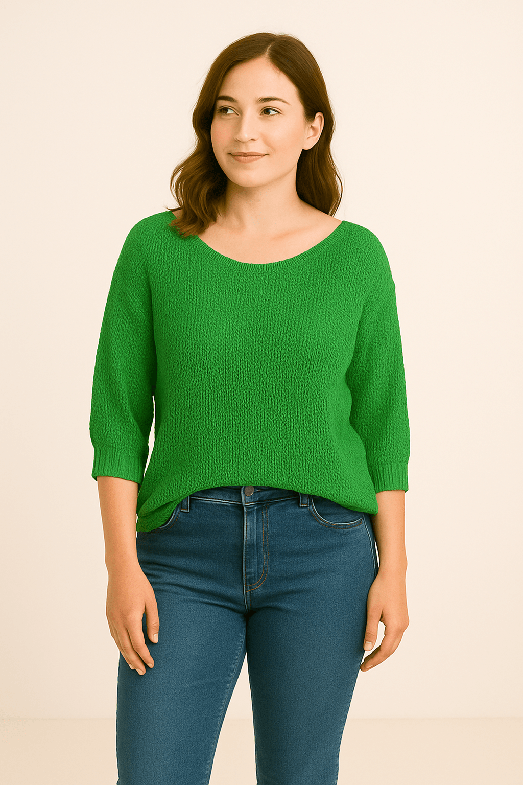 WILHELM | Damen Pullover mit Rundhalsausschnitt