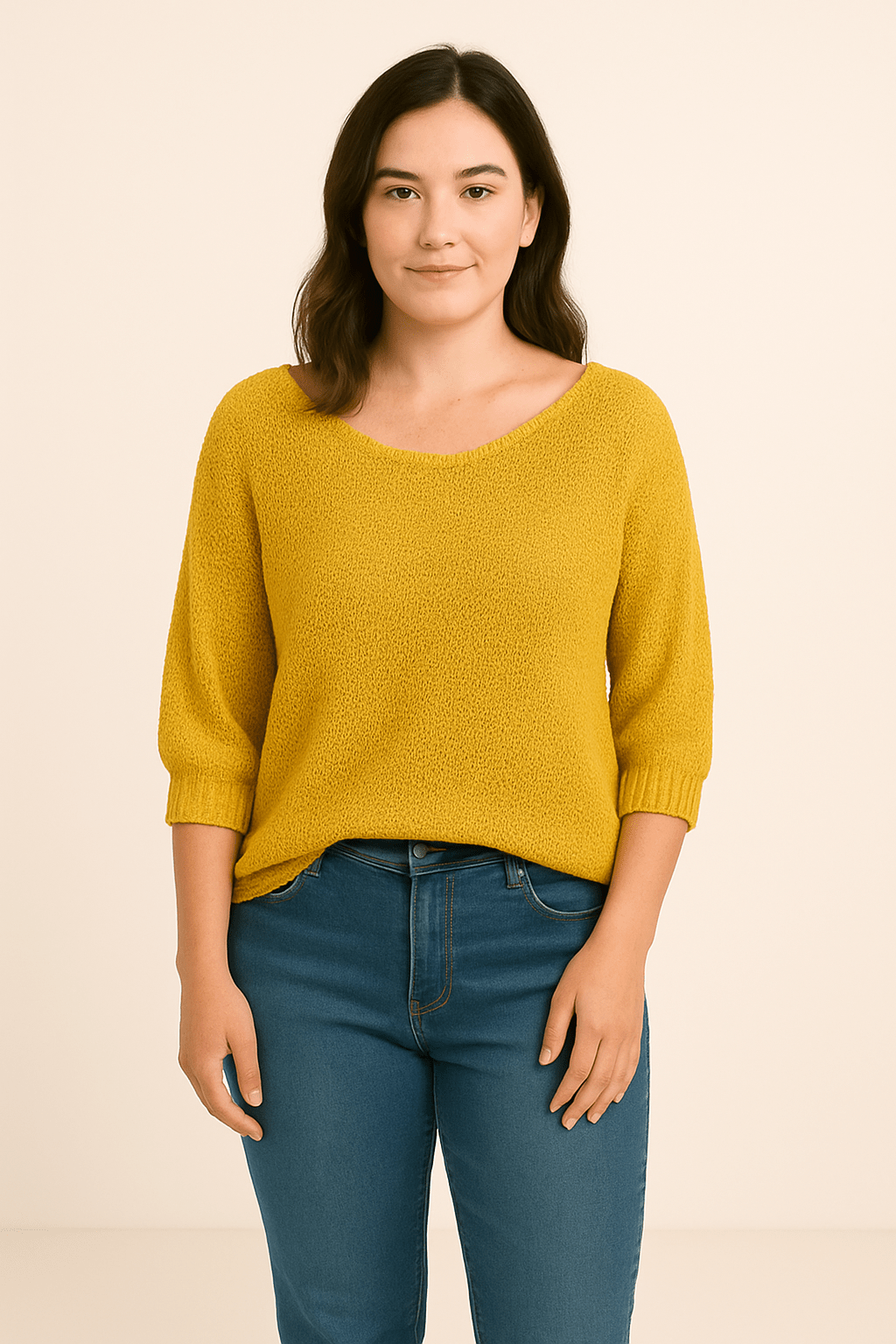 WILHELM | Damen Pullover mit Rundhalsausschnitt