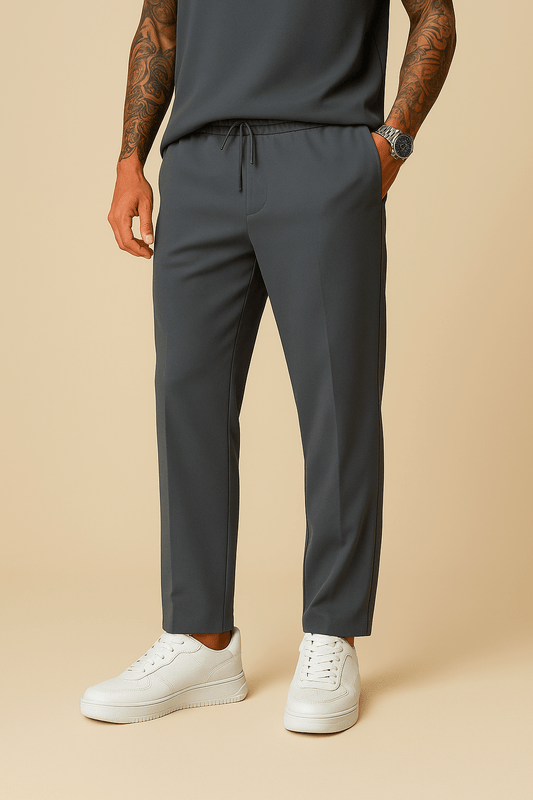 WILHELM | Herren Hose aus Diver-Material in weiter Form mit klarem Fall