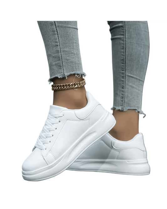 WILHELM | Damen Sneaker weiß aus Glattleder für Arbeit & Freizeit