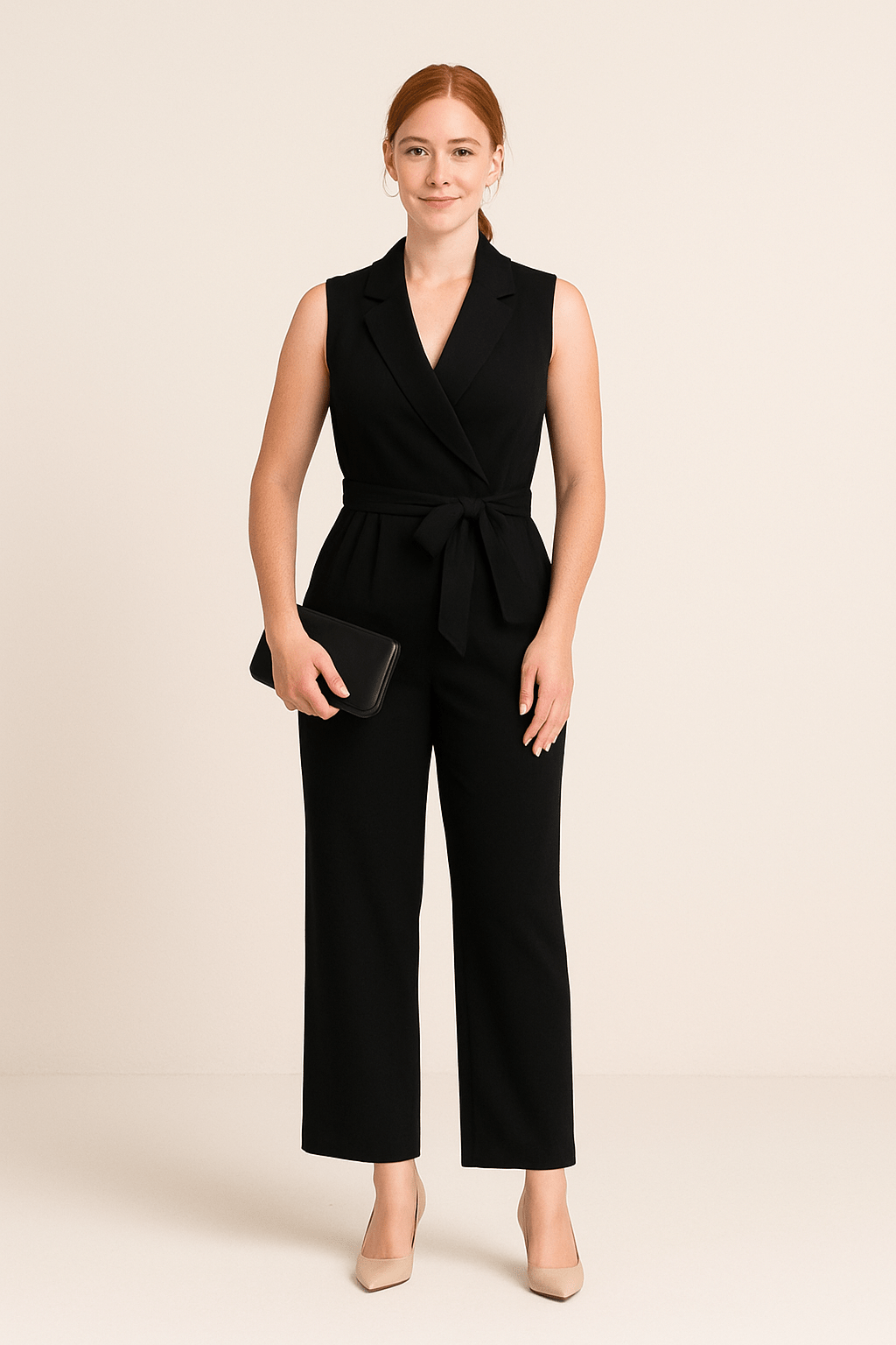 WILHELM | Luftiges Damen Jumpsuit langärmelig mit weitem Bein
