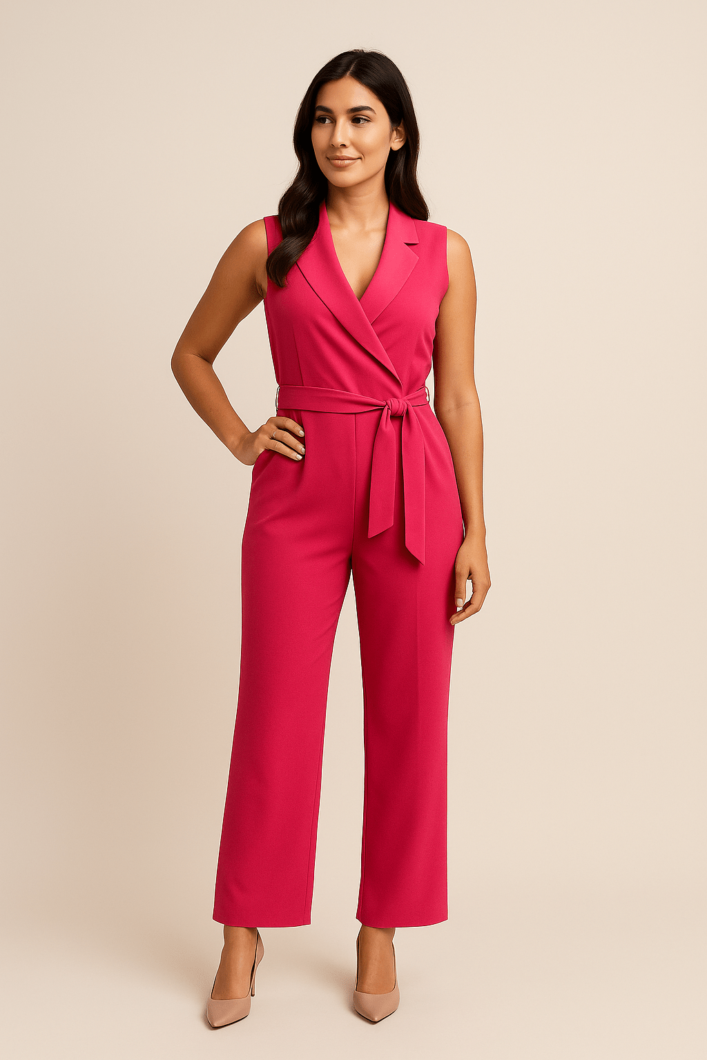 WILHELM | Luftiges Damen Jumpsuit langärmelig mit weitem Bein