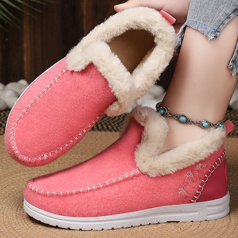 Damen Schneestiefel gefüttert rutschfest warm bequem langlebig