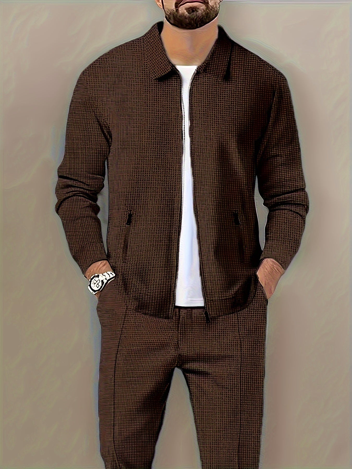 Marvin – Lässige Polyester Jacke Mit Reissverschluss