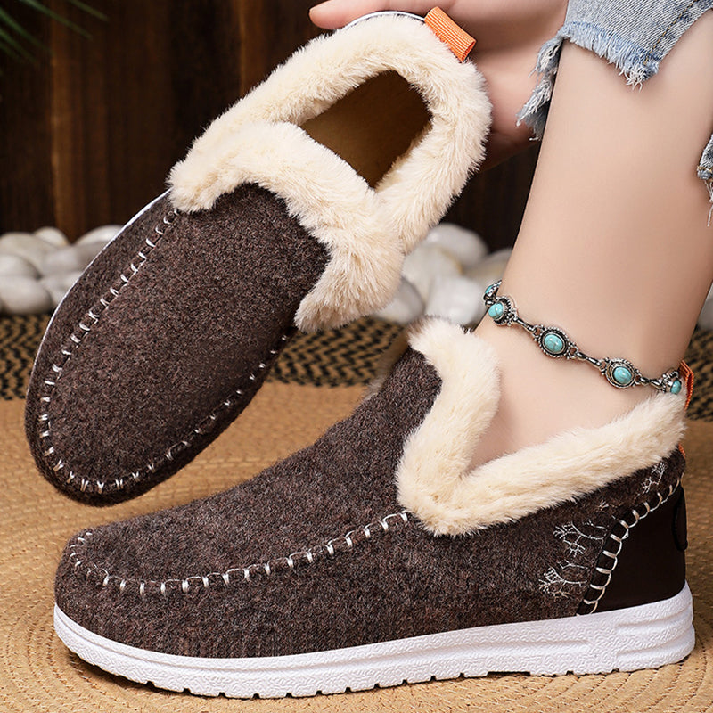 Damen Schneestiefel gefüttert rutschfest warm bequem langlebig