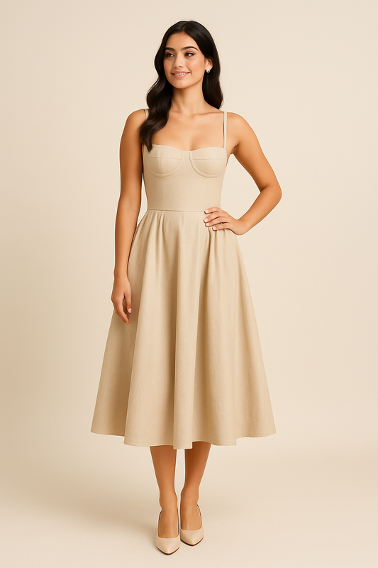 WILHELM | Damen Sommerkleid mit V-Ausschnitt luftig-leicht