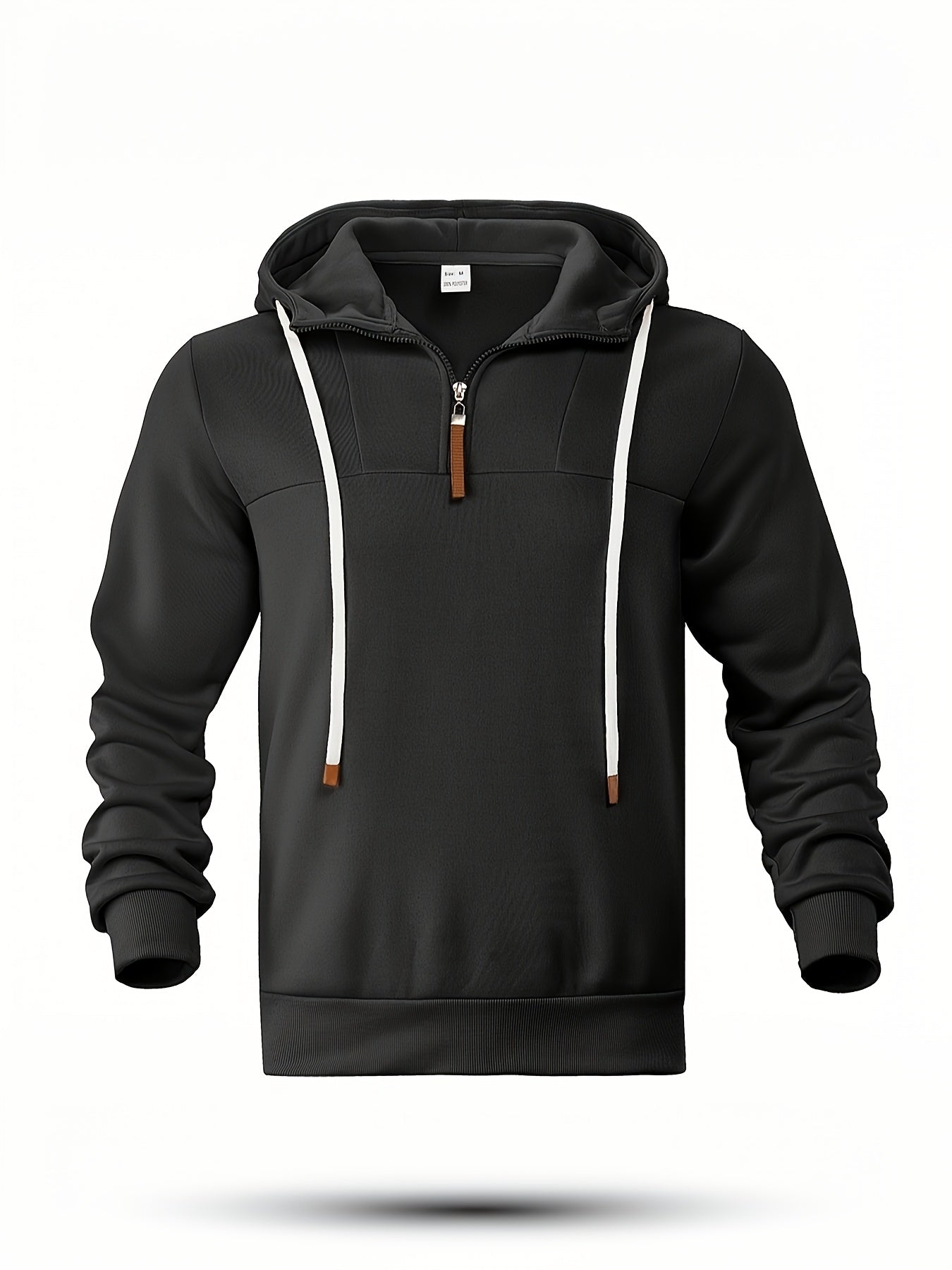 Herren Kapuzenpullover Regular Fit Halber Reißverschluss Atmungsaktiv Freizeit Hoodie Modern