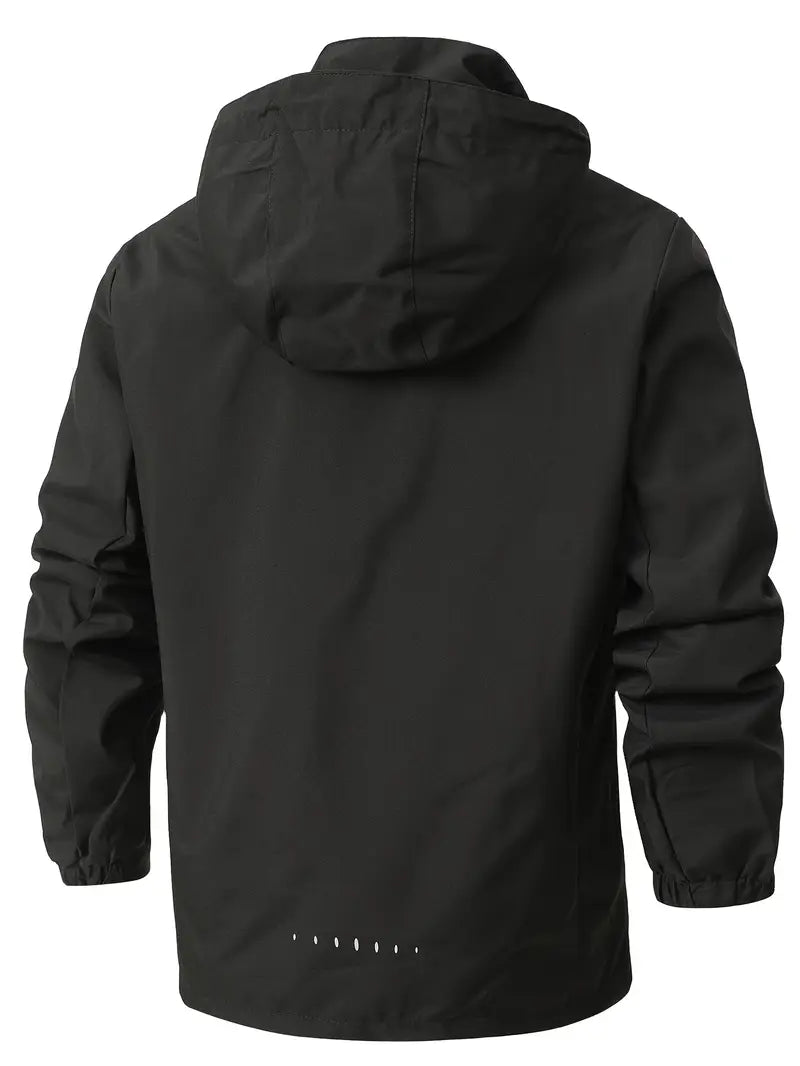 Herren Regenmantel Regular Fit Wasserdicht Leicht Atmungsaktiv Kapuze Alltag Outdoor Freizeit