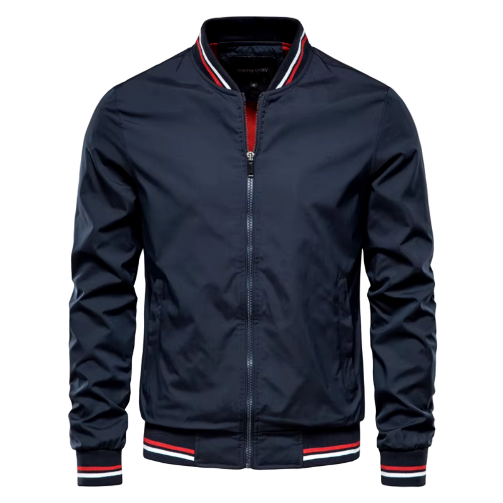 Herren Freizeitjacke Regular Fit Langarm Reißverschluss Einfarbig Leicht Outdoor Übergangsjacke Casual