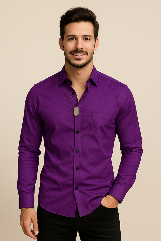 WILHELM | Herren Langarmhemd mit Stretch für Büro und Alltag