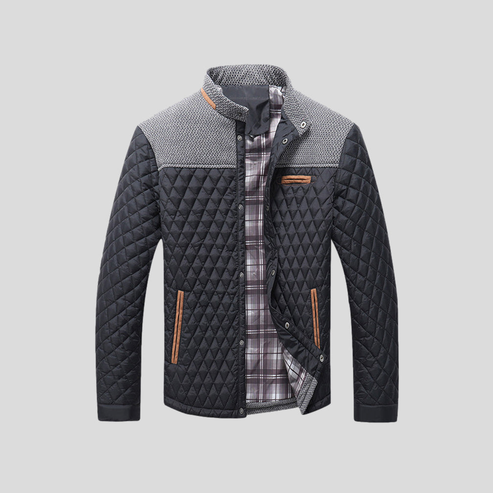 Herren Jacke Stehkragen Warm Windabweisend Regular Fit Outdoor Freizeit Mehrere Taschen