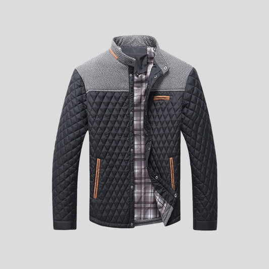 Herren Jacke Stehkragen Warm Windabweisend Regular Fit Outdoor Freizeit Mehrere Taschen