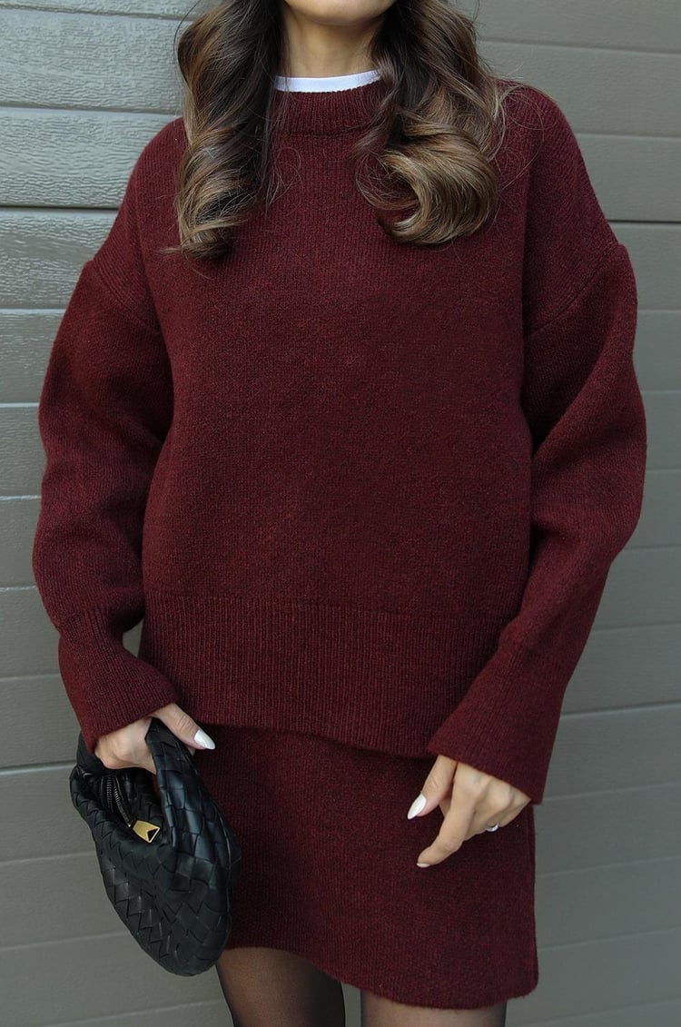 Zweiteiliges Damen-Set, locker, warm und weich, knitterarm, bequeme Passform
