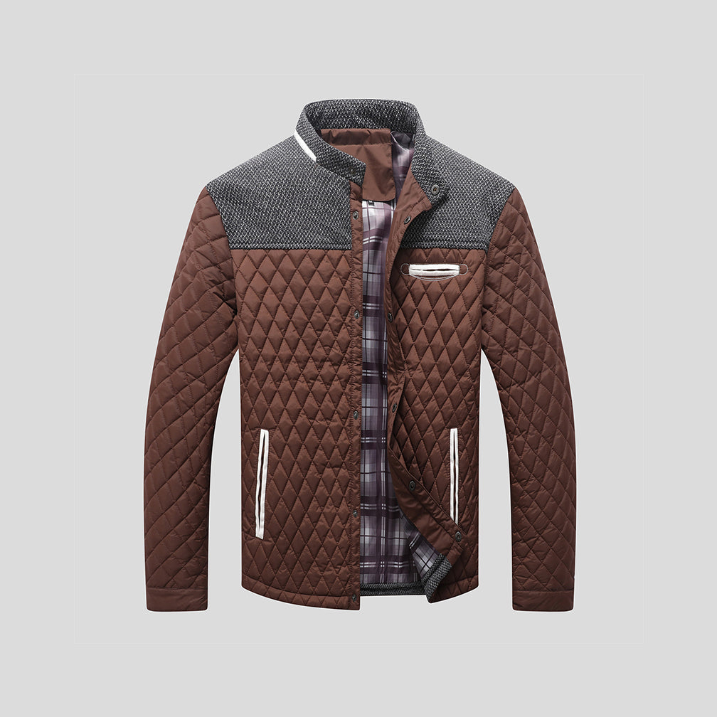 Herren Jacke Stehkragen Warm Windabweisend Regular Fit Outdoor Freizeit Mehrere Taschen