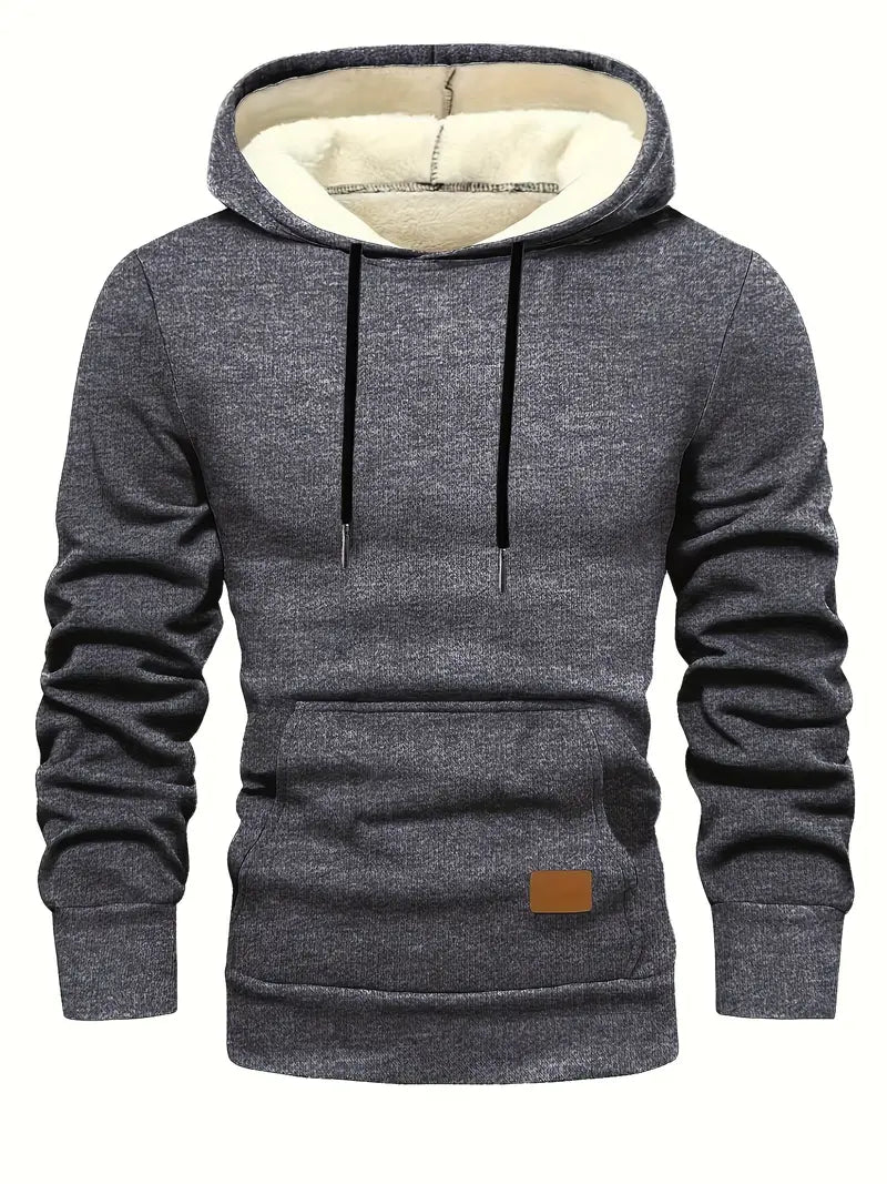 Herren Kapuzenpullover Fleece Polyester Langarm Kängurutasche Kapuze regul