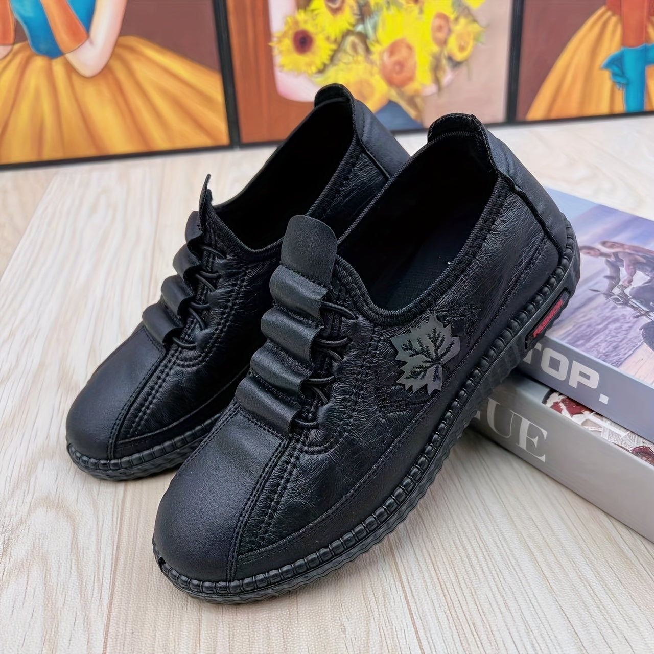 Damen Slip-On Schuhe rutschfest flexibel, einfach bequem jeden Tag