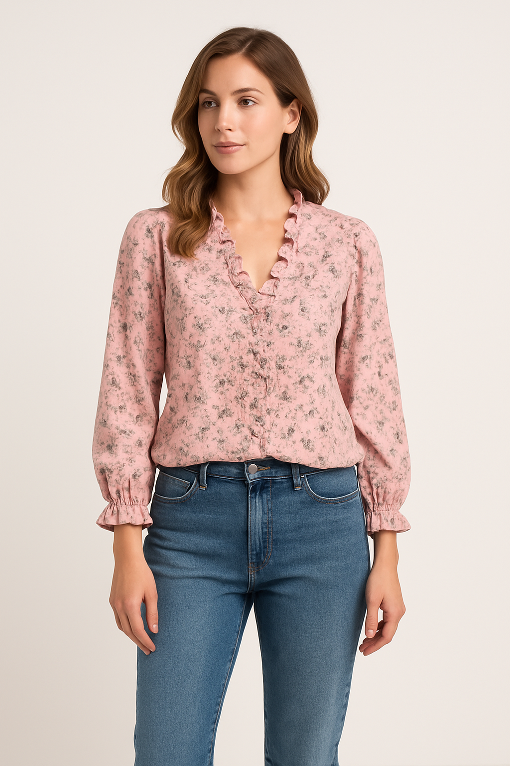 WILHELM | Damen Chic Bluse mit elastischem Material luftig & leicht