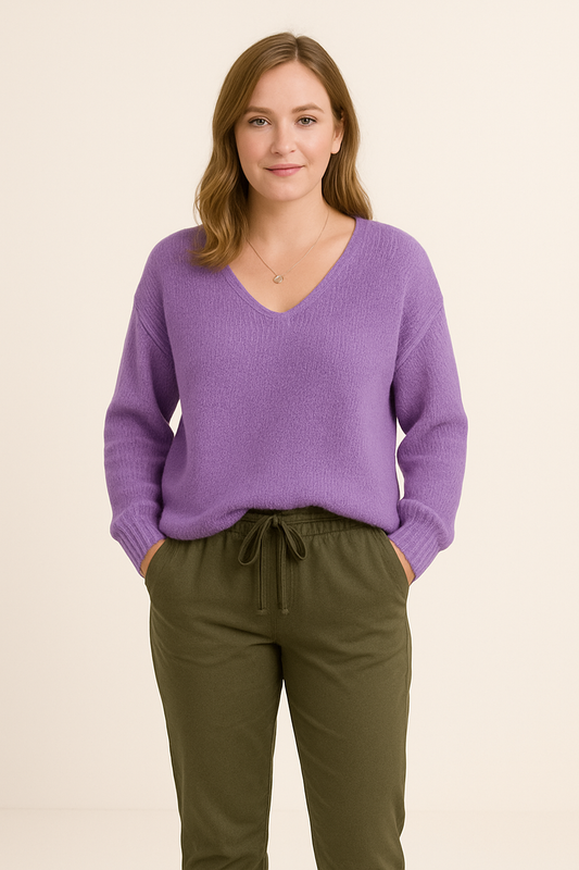 WILHELM | Damen Lockerer Strickpullover mit elegantem Schnitt