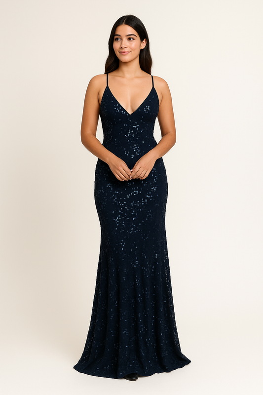 WILHELM |Atmungsaktiv und Stilvolles Damen Paillettenkleid für festliche Anlässe